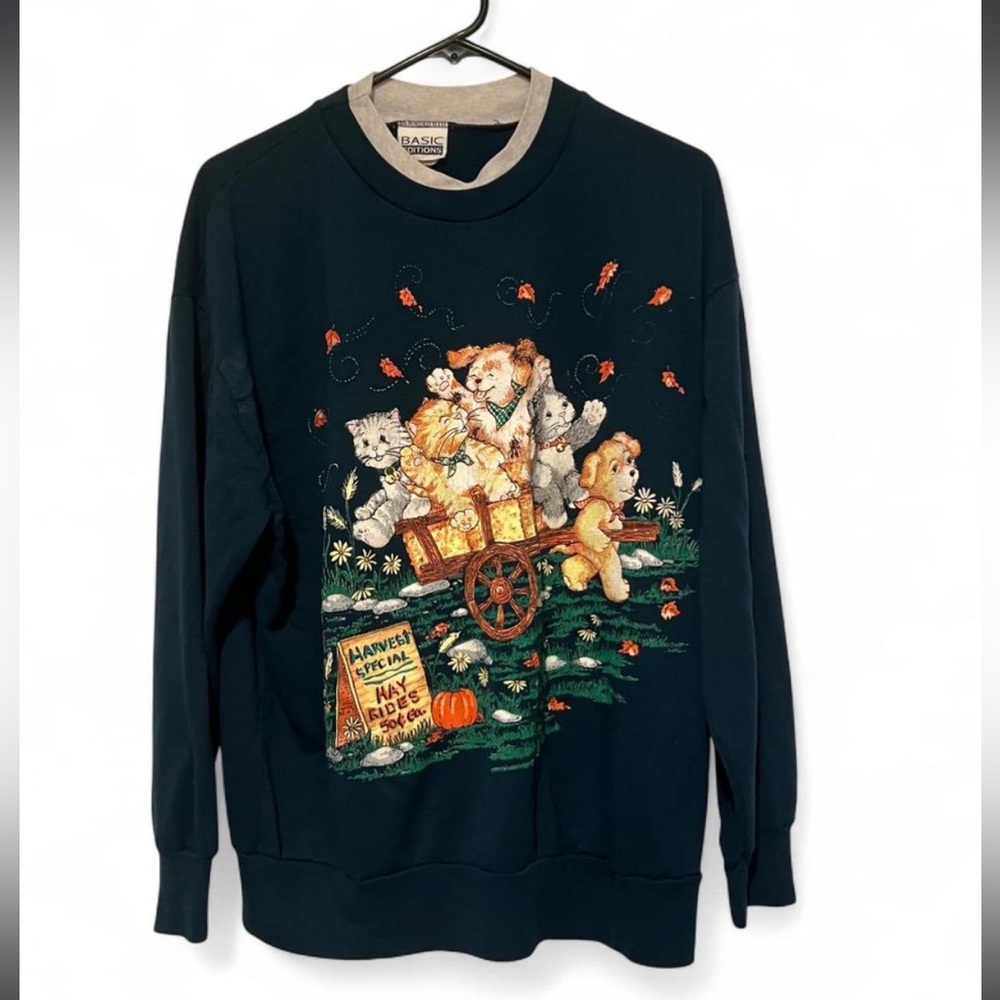 Vintage Puppy Thanksgiving Sweater